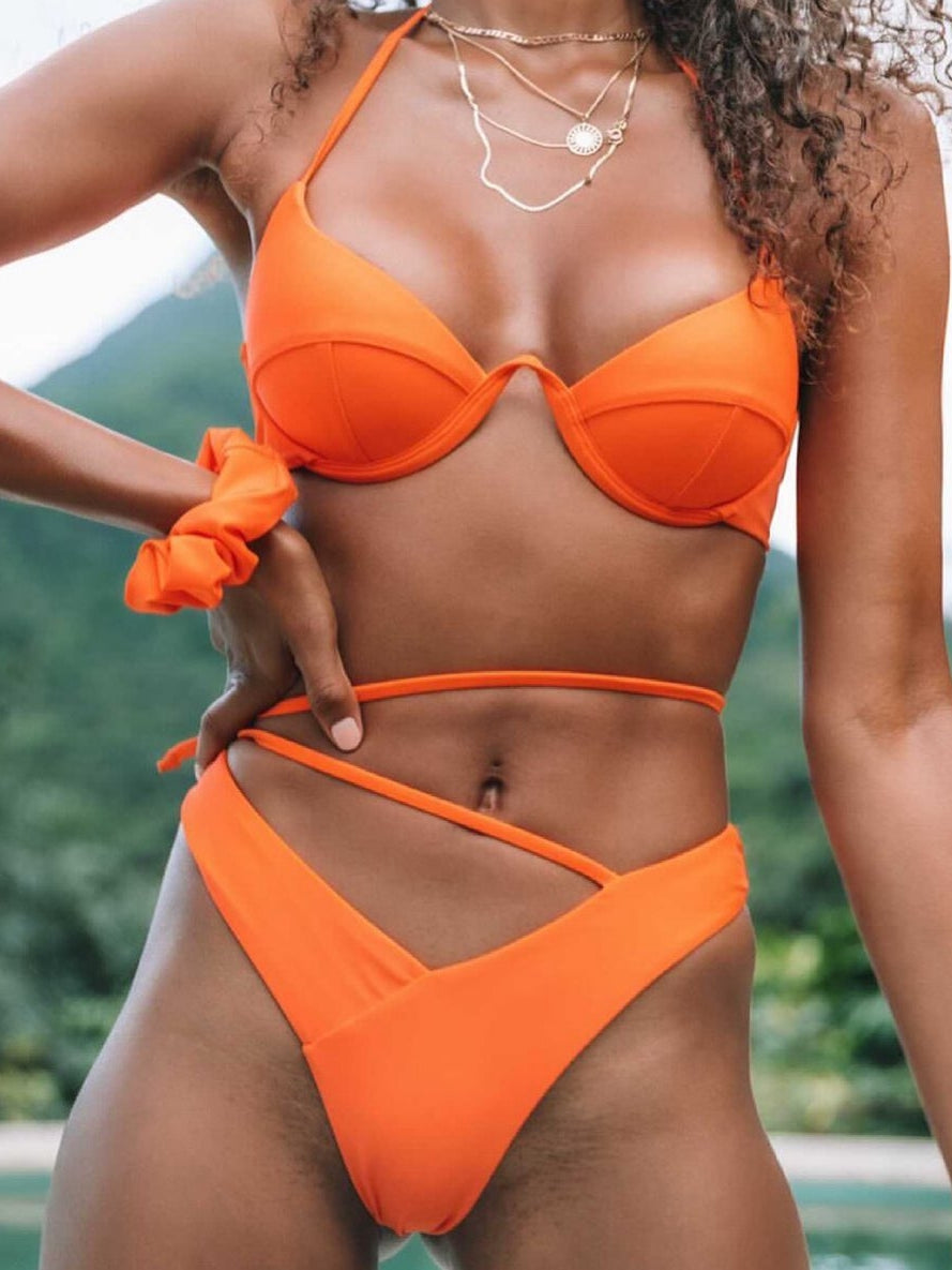 ZASUWA Feamle Cut Out Bikini Sets