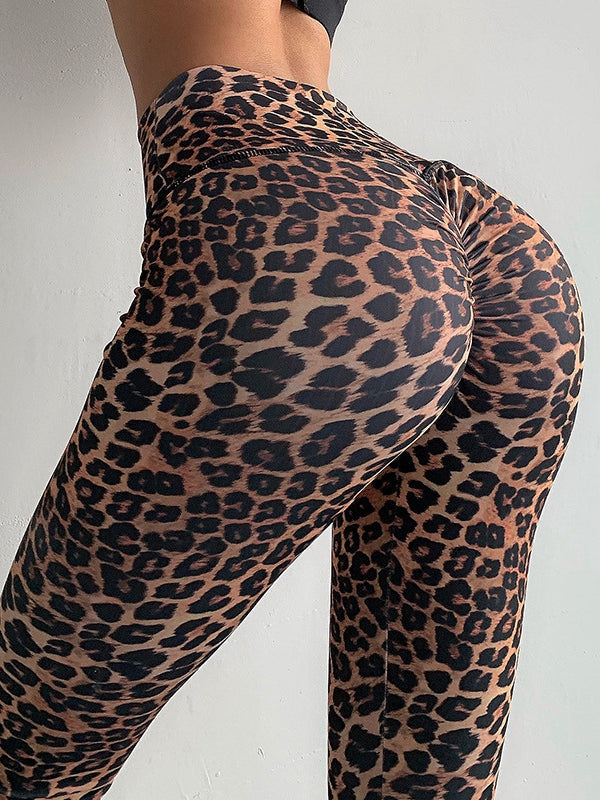 ?ZASUWA Female Leopard Scrunch Bum Body Fit Leggings