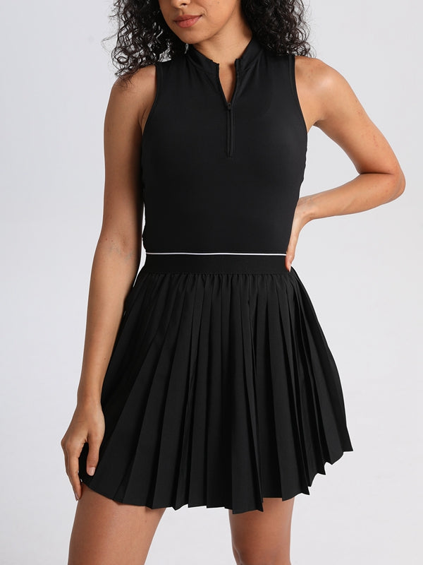 ZASUWA Female Zipper Mesh Short Dress