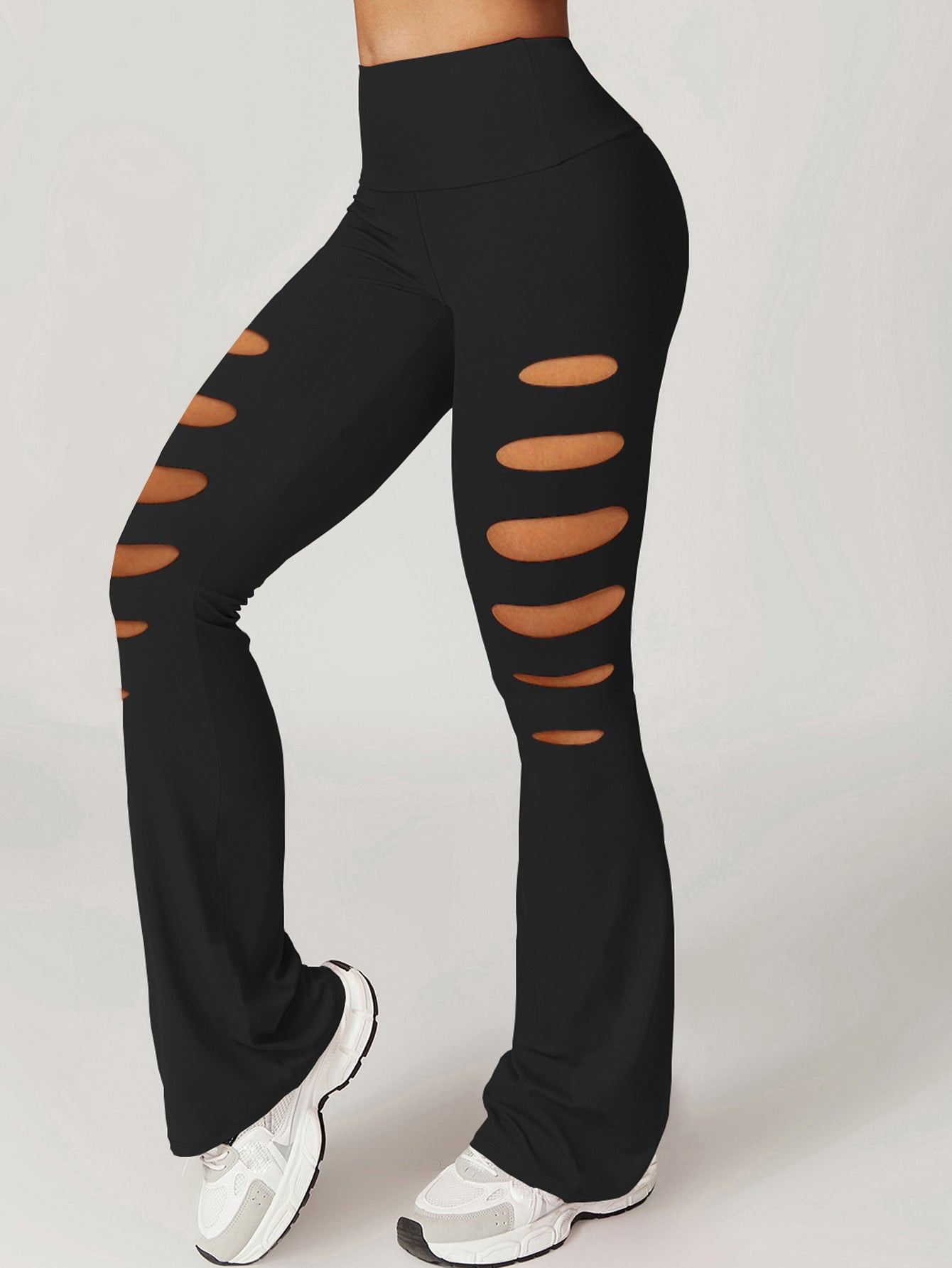 ZASUWA Female Cutout Stretch Sports Flare Leggings