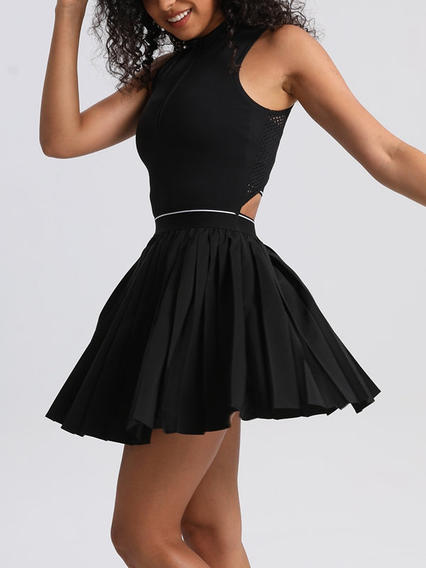 ZASUWA Female Zipper Mesh Short Dress