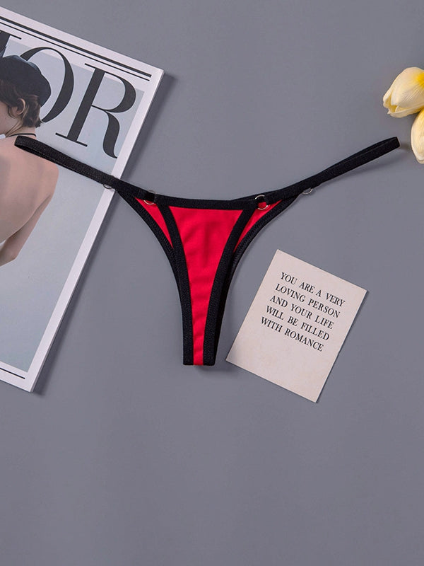 ZASUWA Female Contrast Color T-back Panties
