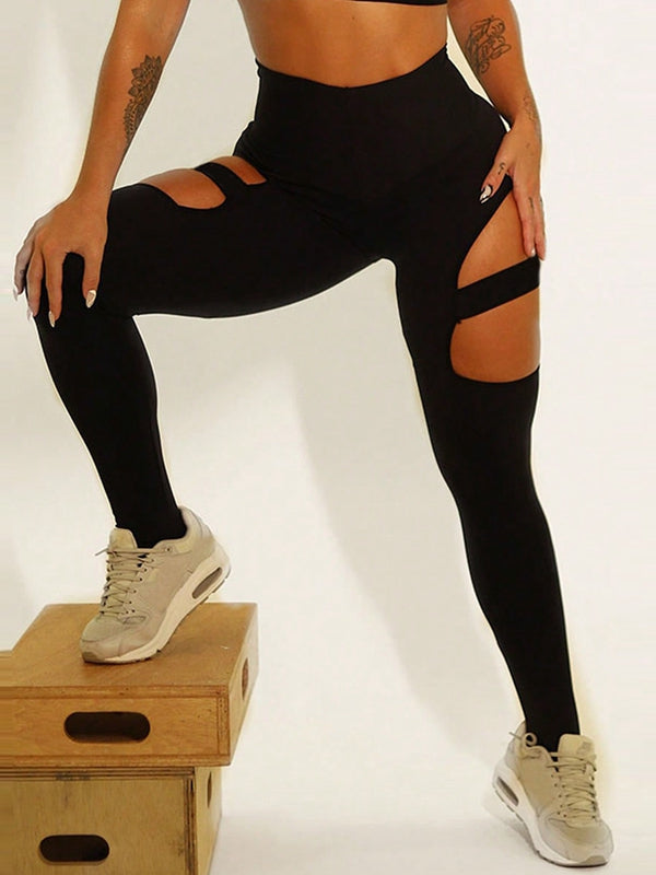 ZASUWA Female Cutout Stretch Sports Leggings