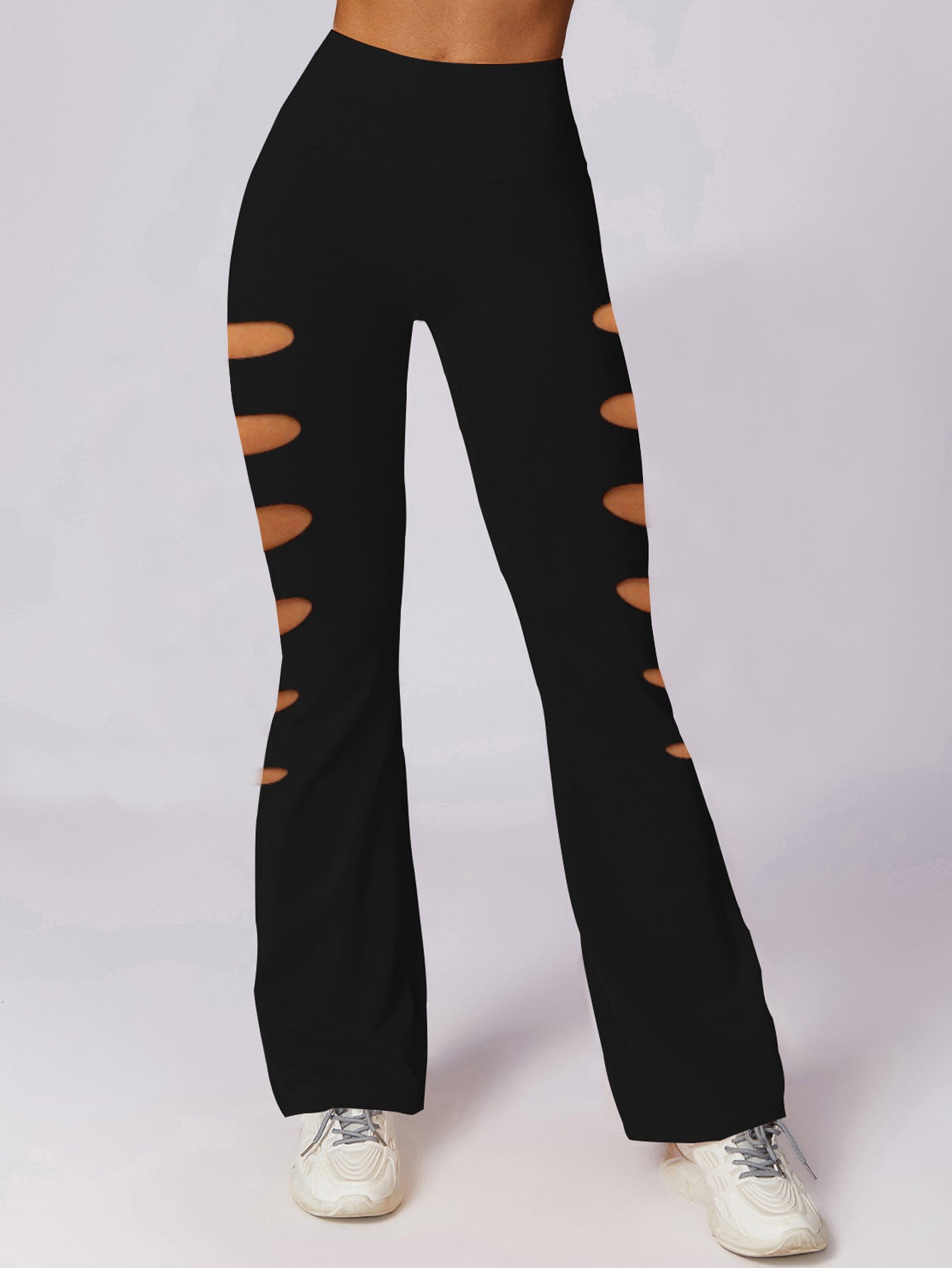 ZASUWA Female Cutout Stretch Sports Flare Leggings