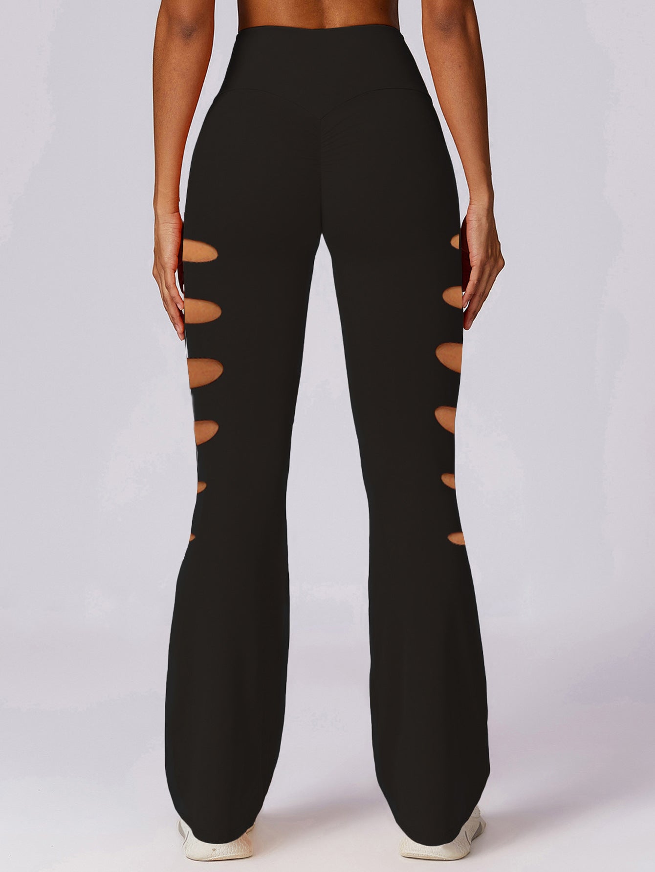 ZASUWA Female Cutout Stretch Sports Flare Leggings