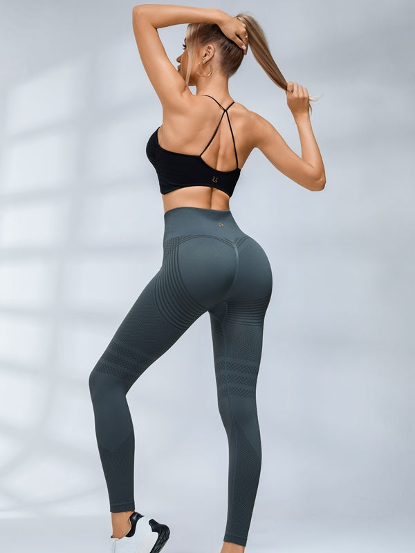 ZASUWA Female Halter Folds Pleated Backless Sports Bras