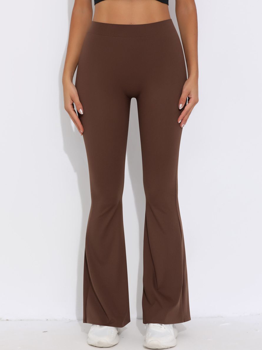 ZASUWA Female V-shaped Waist Scrunch Bum Quick-dry Flare Leggings