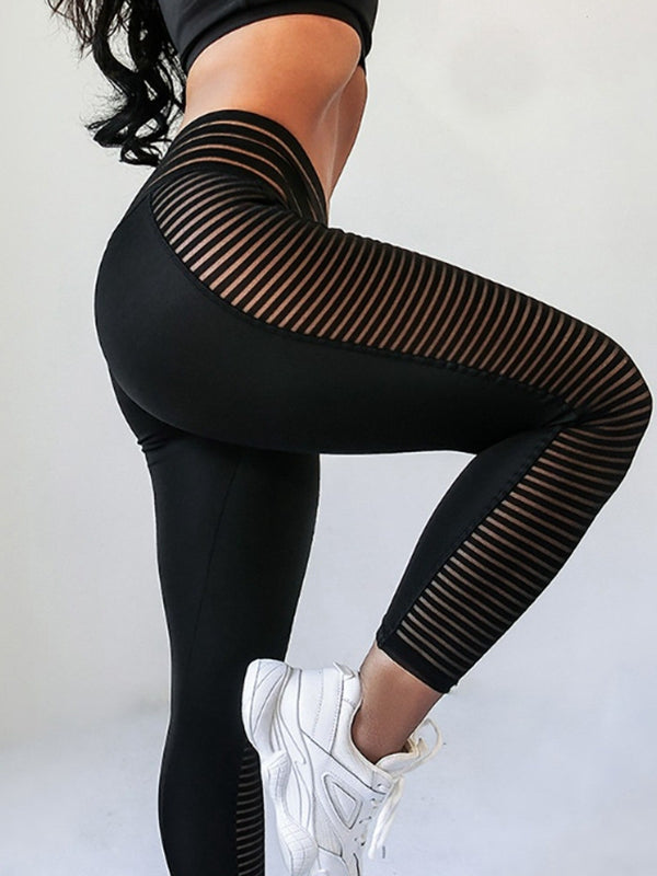ZASUWA Female Sheer Mesh Scrunch Bum Quick-dry Leggings