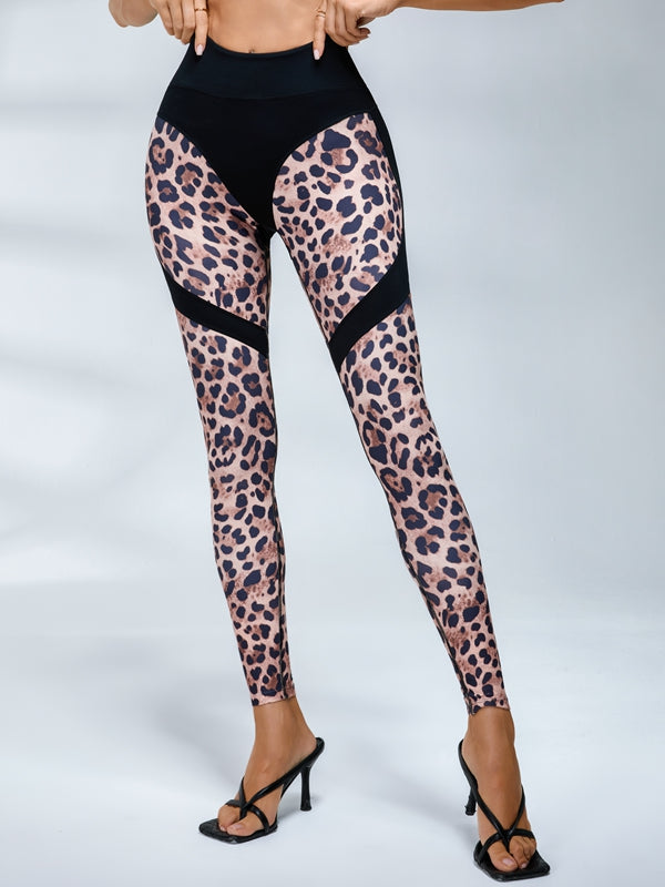 ZASUWA Female Leopard Print Push Up Design Leggings