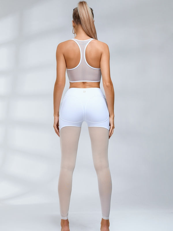 ZASUWA Female Super Sexy Mesh Push Up V-shape Waist Leggings