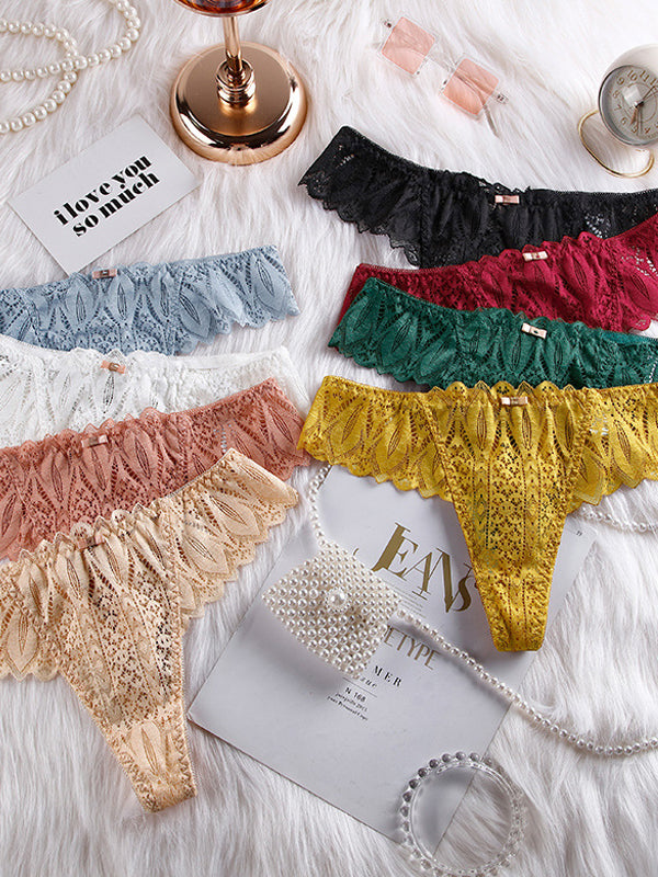 ZASUWA Femal Roman-Knot Lace T-back Panties