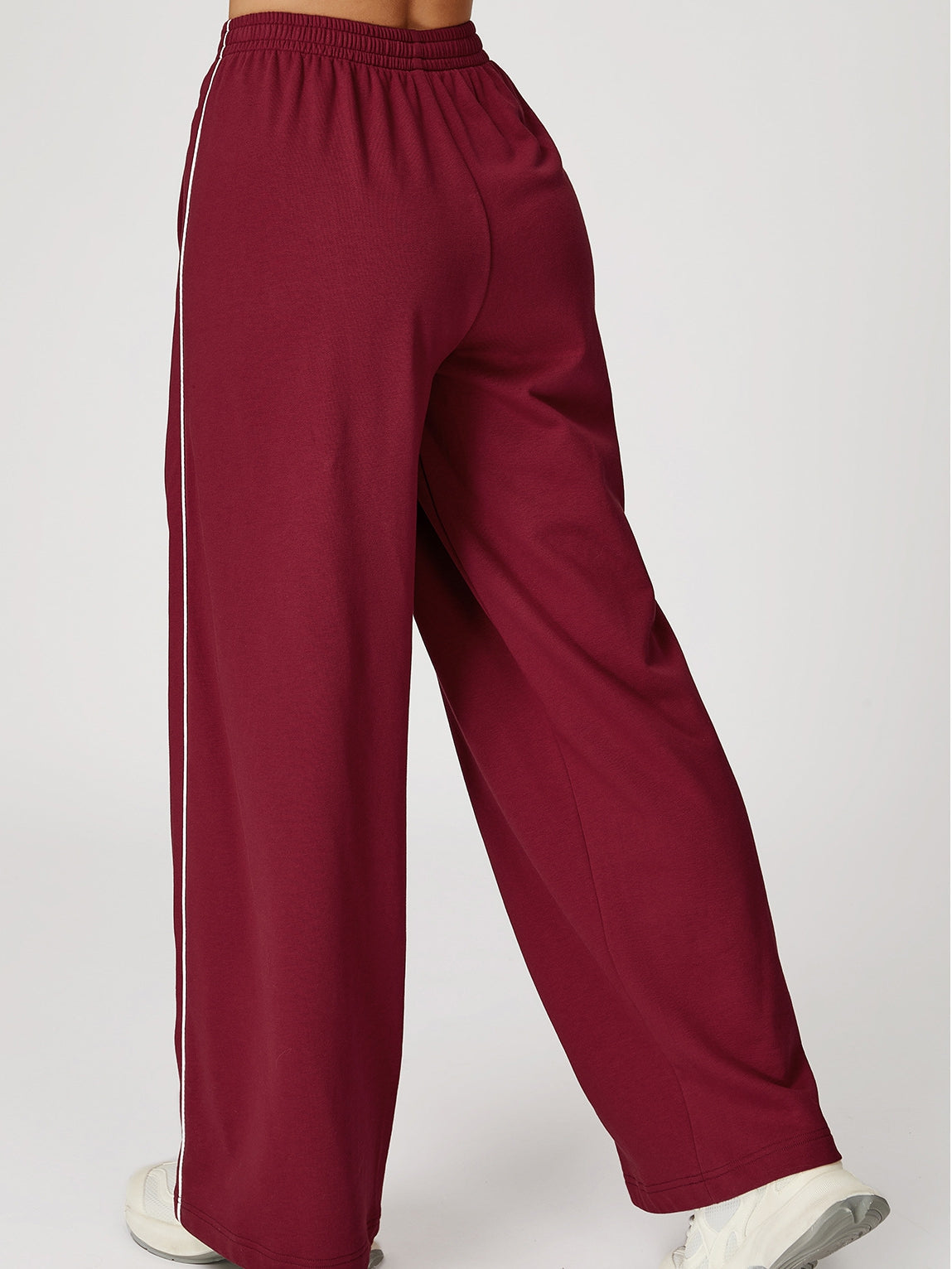 ZASUWA Female Casual Loose Contrast Color Stripe High-rise Pants