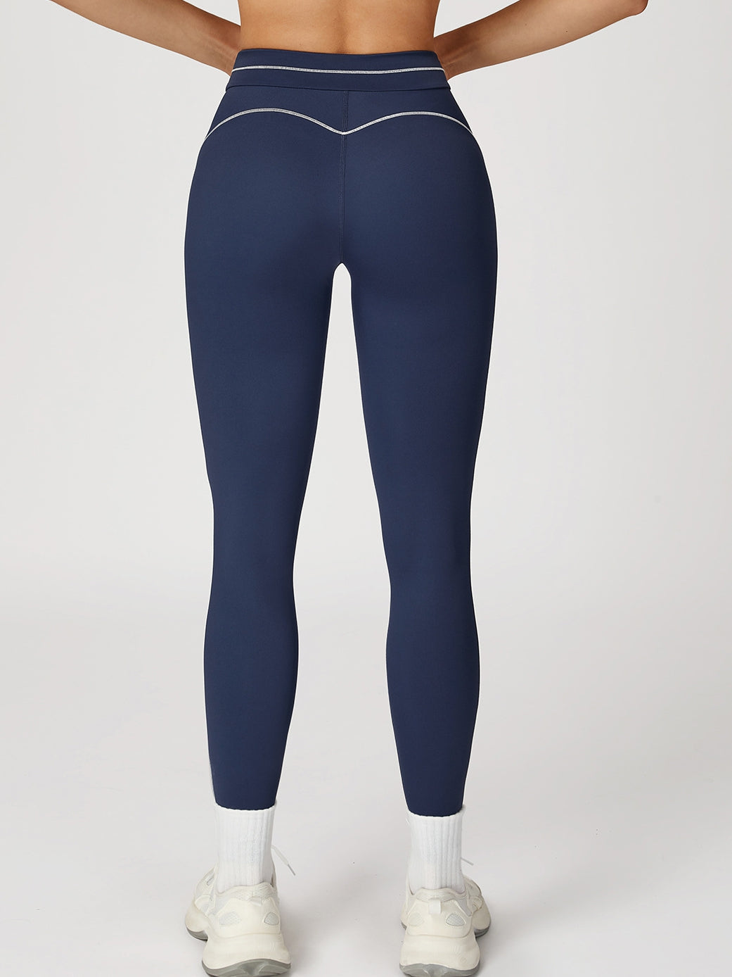ZASUWA Female Contrast Color Stripes Booty Leggings