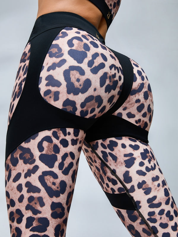 ZASUWA Female Leopard Print Push Up Design Leggings
