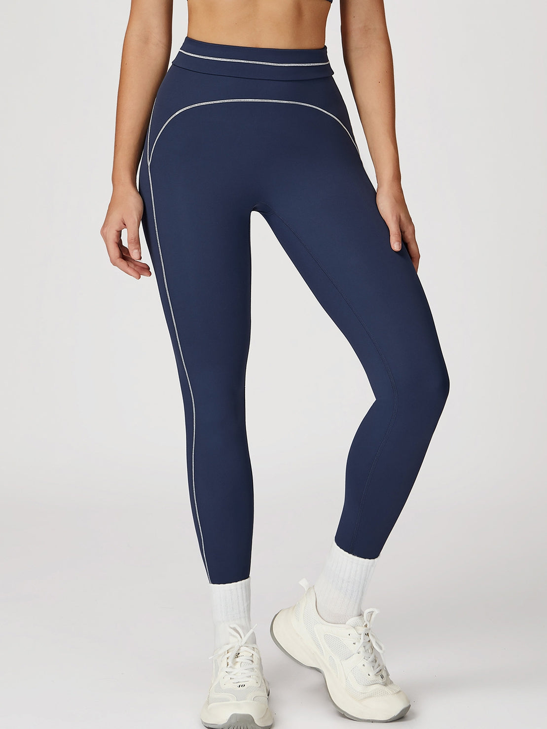 ZASUWA Female Contrast Color Stripes Booty Leggings