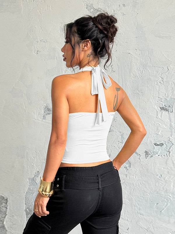 ZASUWA Female Deep V Lace Tank