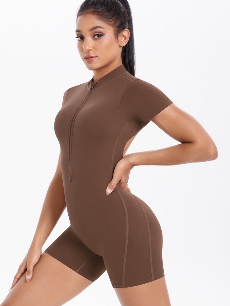 ZASUWA Female Hollow Out Backless Scrunch Bum Push Up Design Romper