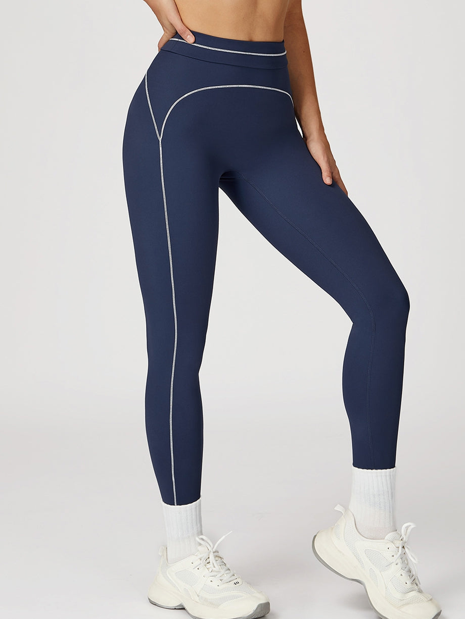 ZASUWA Female Contrast Color Stripes Booty Leggings
