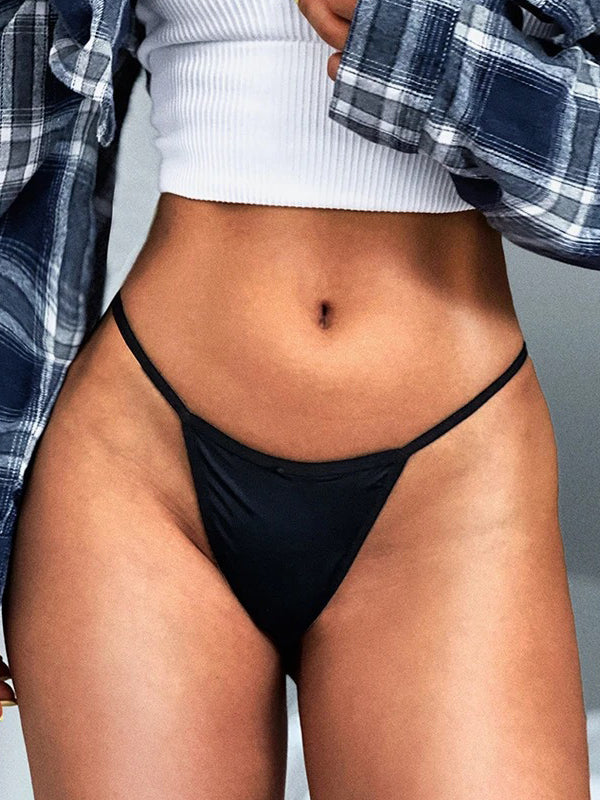 ZASUWA Female Sexy Solid Color T-back Panties