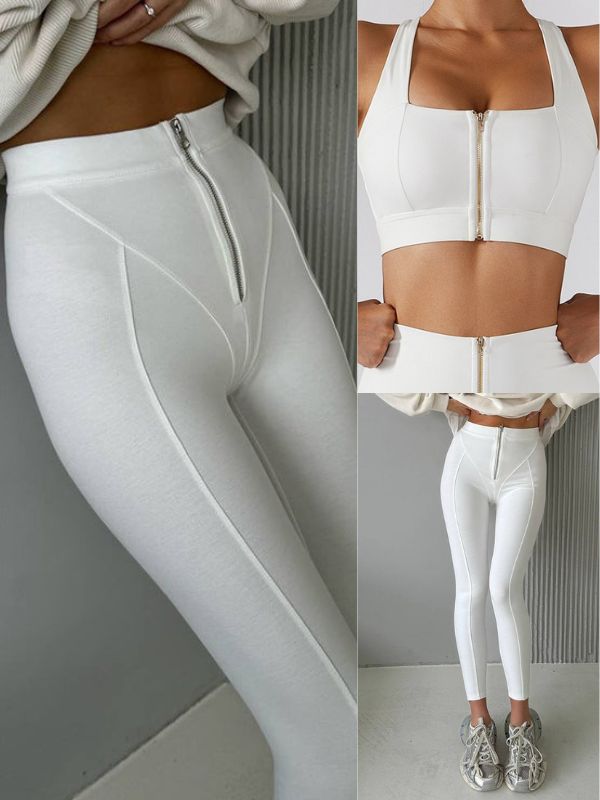 ❤ZASUWA Female Must Have Zipper Leggings