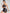 ZASUWA Female Fishnet Cross Back Stripes Contrast Color Short Tracksuit