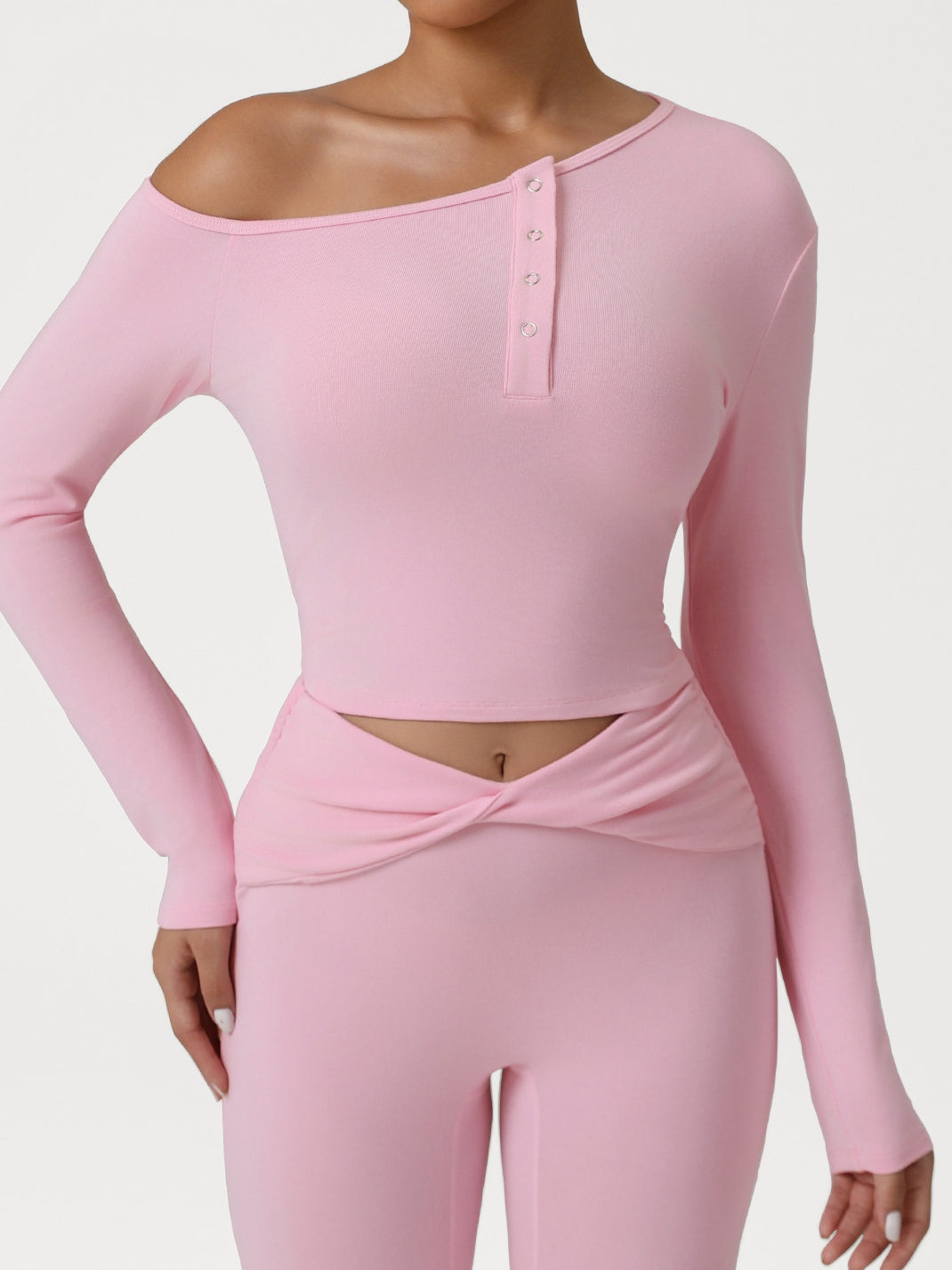 ZASUWA Female Solid Color Buttons Long Sleeves
