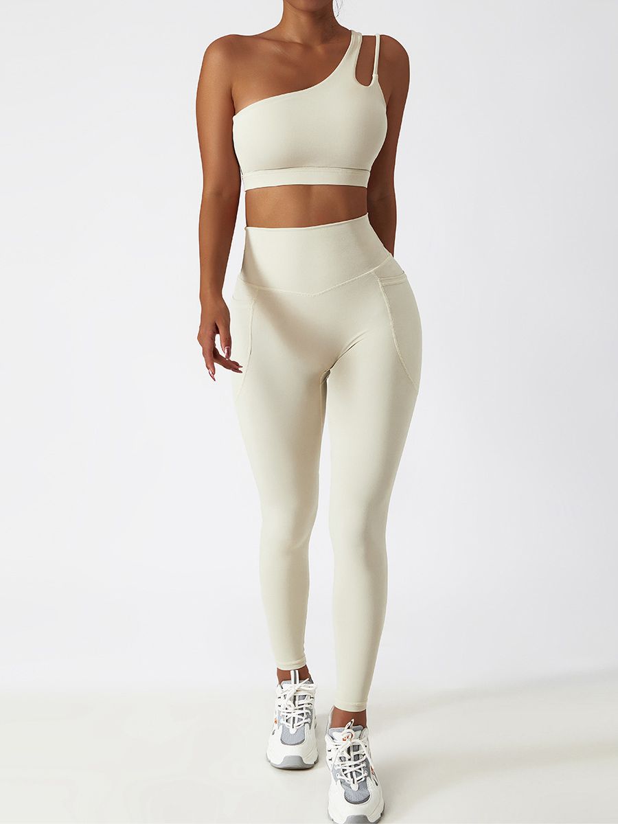 ZASUWA Female Cut Out Pocket High-rise Breathable Leggings