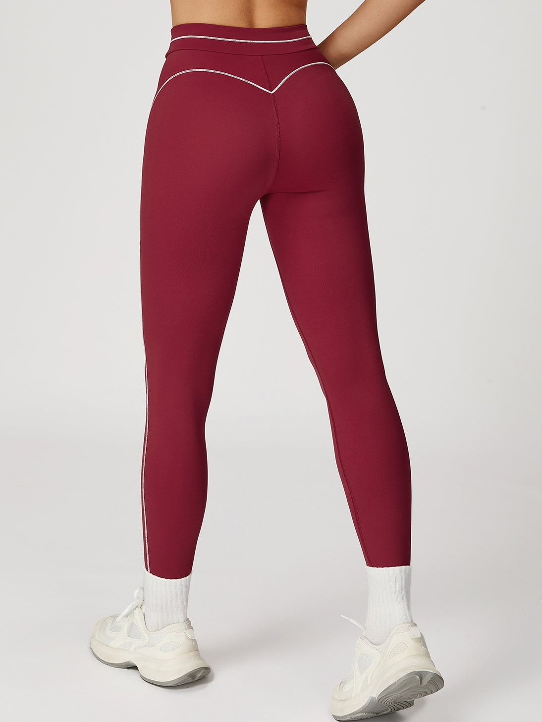 ZASUWA Female Contrast Color Stripes Booty Leggings