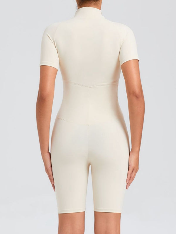 ZASUWA Female Zipper Stand Collar Jumpsuit