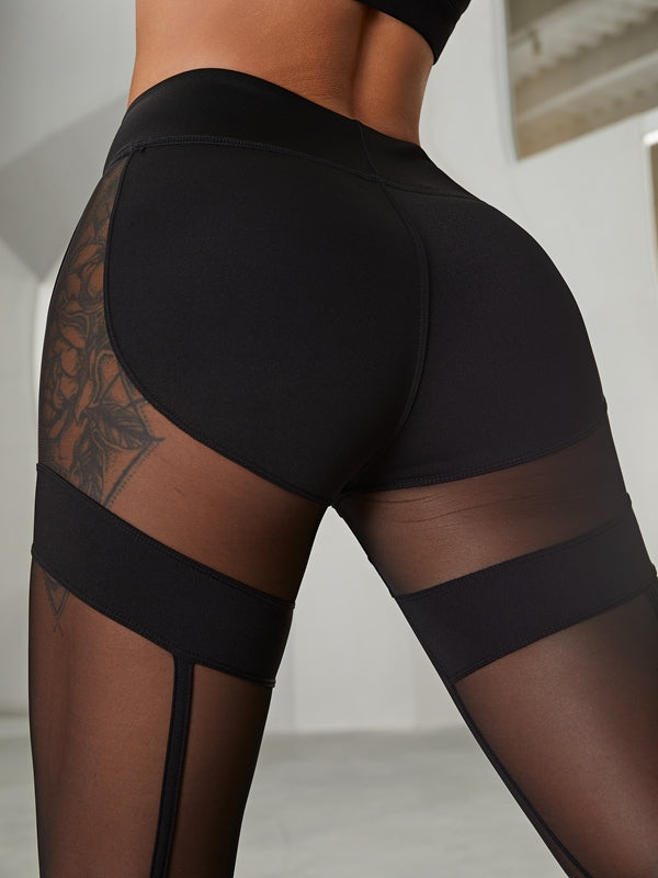 ZASUWA Female Super Sexy Unique Mesh Hip-lift Leggings