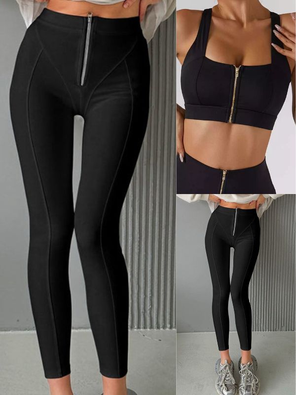 ❤ZASUWA Female Must Have Zipper Leggings