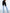 ZASUWA Female Contrast Color Denim Flare Fashion Pants