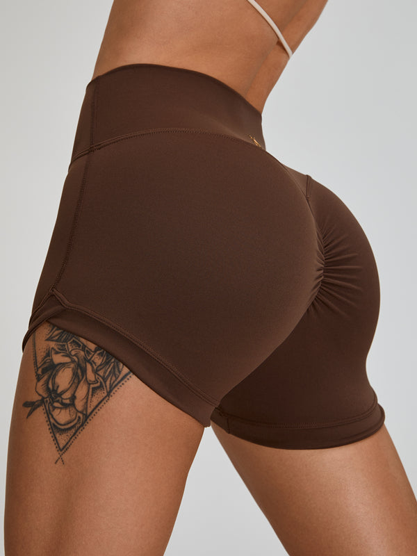 ZASUWA Female Scrunch Bum High-rise Cross Back Short Tracksuit