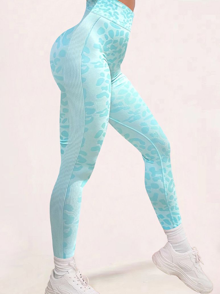 ZASUWA Female Leopard Print Scrunch Bum Legging