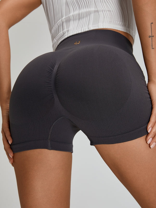 ZASUWA Female Ribbed Scrunch Bum Quick-drying Short Tracksuit
