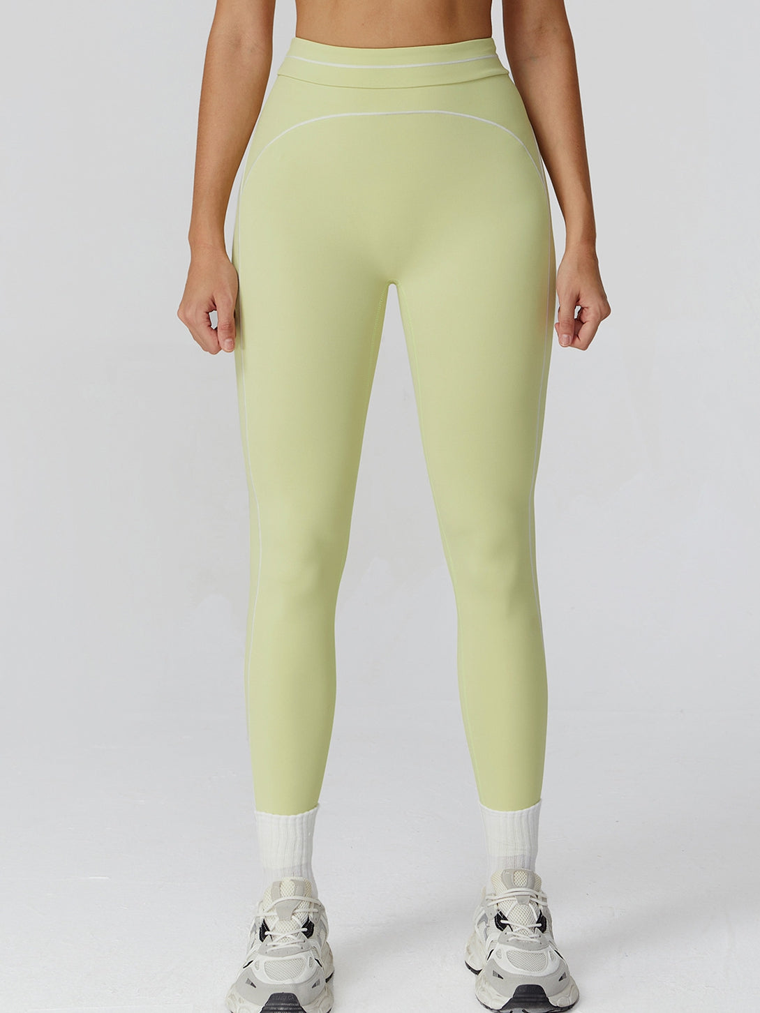 ZASUWA Female Contrast Color Stripes Booty Leggings