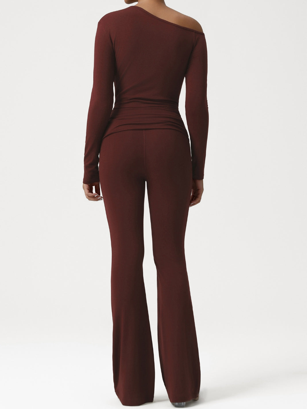 ZASUWA Female Solid Color Casual Folds Buttons Tracksuit