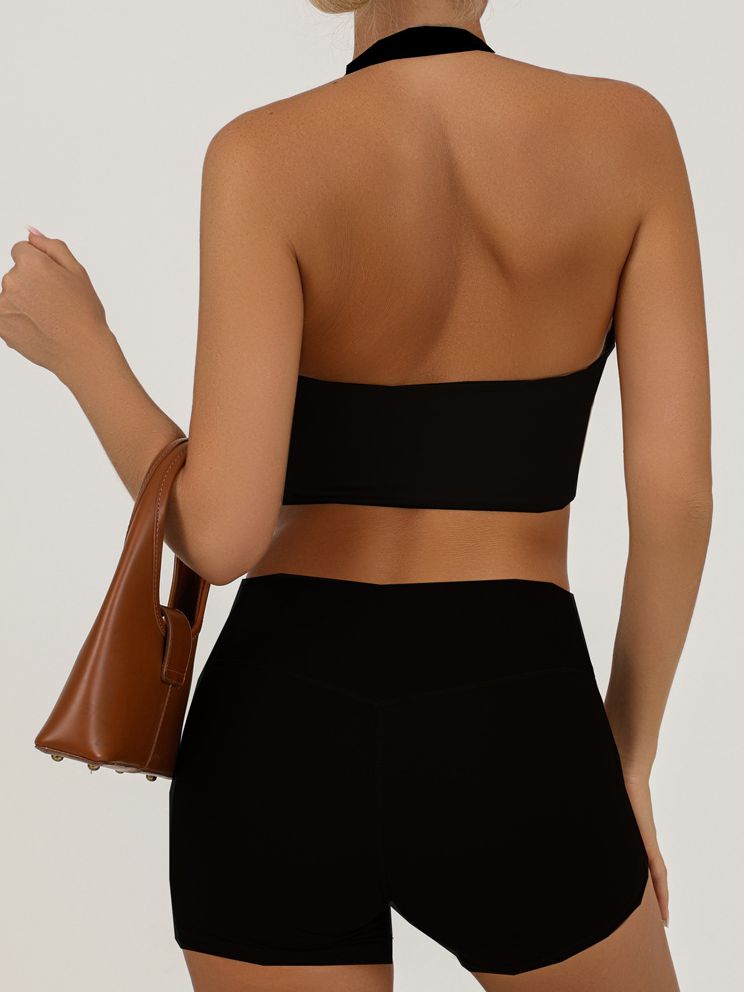 ZASUWA Female Hollow out Twist Backless Sports Bras