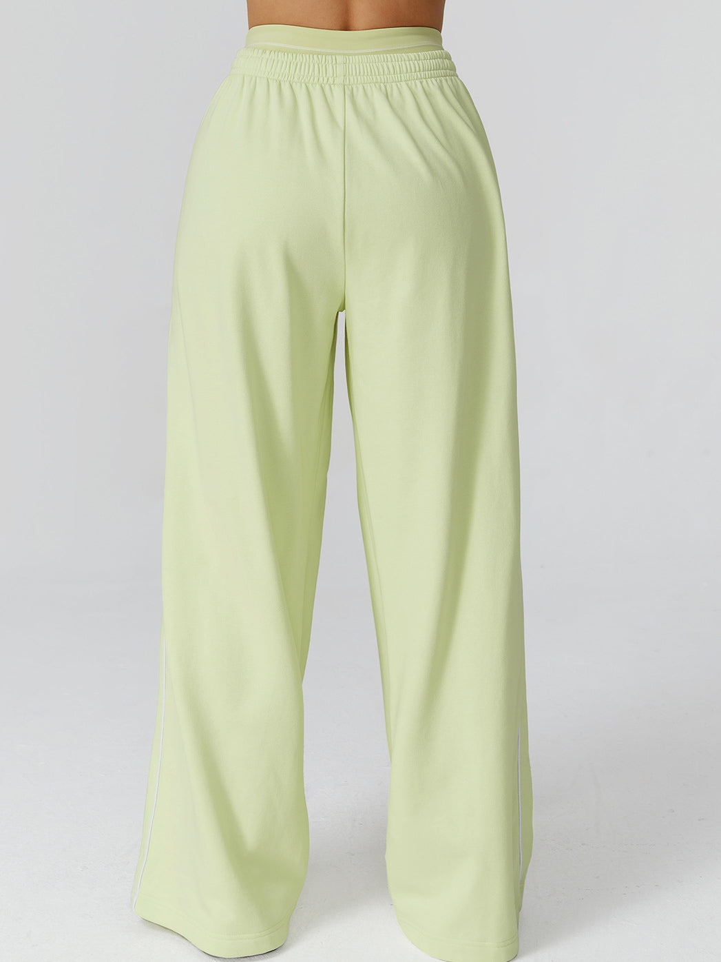 ZASUWA Female Casual Loose Contrast Color Stripe High-rise Pants