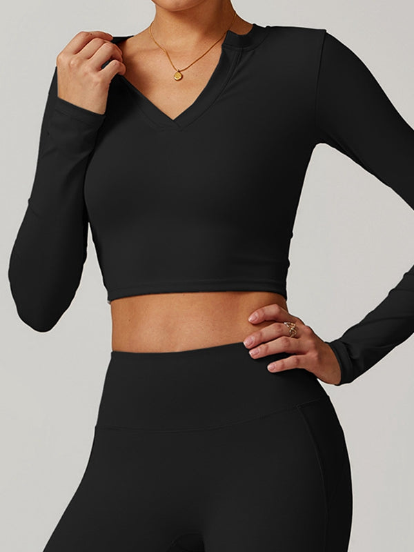 ZASUWA Female Sexy V Collar Long Sleeves