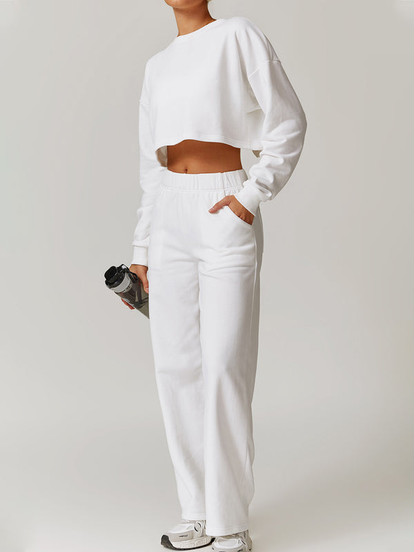 ZASUWA Female Split Backless High-waisted Casual Loose Tracksuit