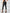 ZASUWA Female Fly Eye Contrast Color Faux Leather Pocket Scrunch Bum Tracksuit