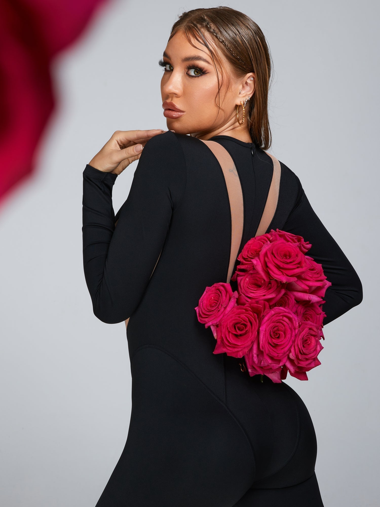 ?ZASUWA Female Fashion “Flame” Mesh Jumpsuit
