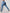 ZASUWA Female Denim Scrunch Bum Hip-lift High-waisted Stripe Leggings