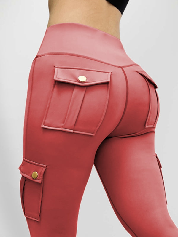 ZASUWA Female Pocket High-rise Cargo Style Leggings