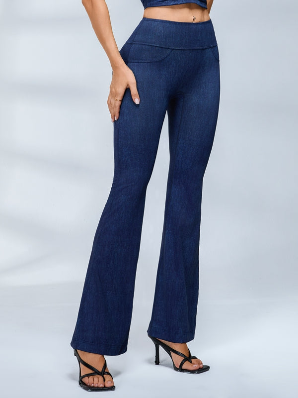 ZASUWA Female Faux Denim Quick Flare Leggings