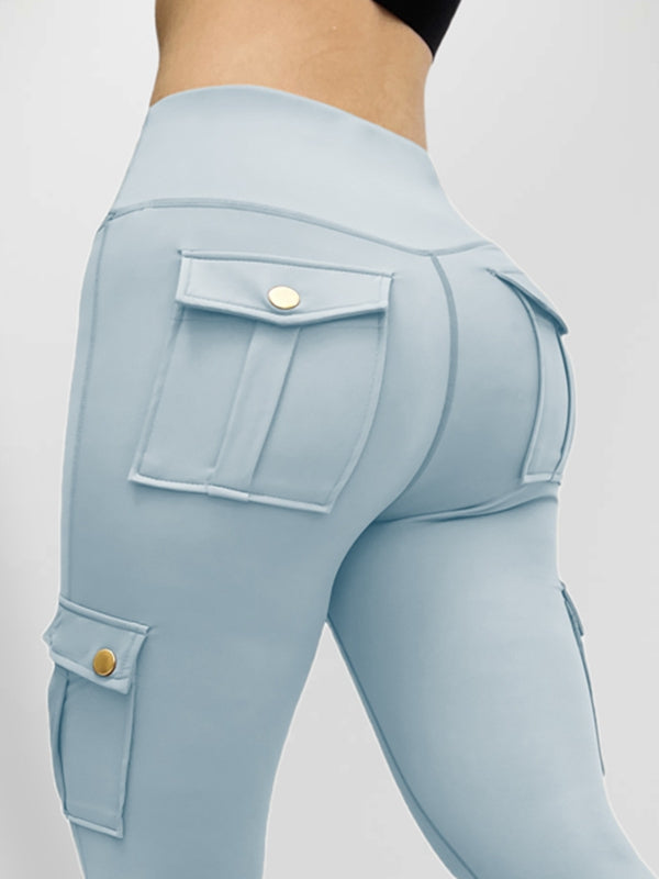 ZASUWA Female Pocket High-rise Cargo Style Leggings