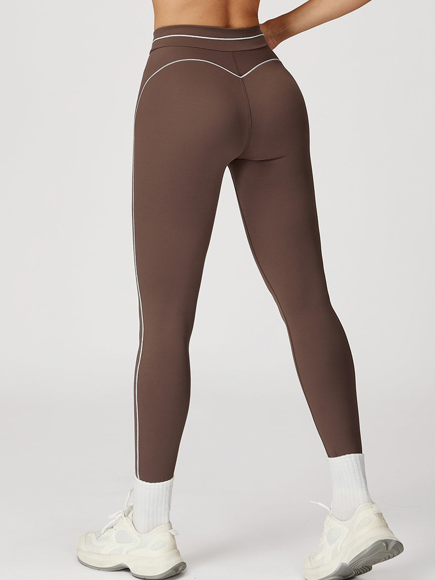 ZASUWA Female Contrast Color Stripes Booty Leggings
