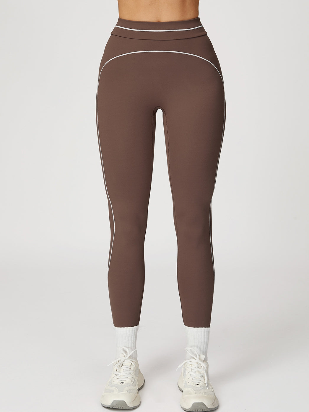 ZASUWA Female Contrast Color Stripes Booty Leggings