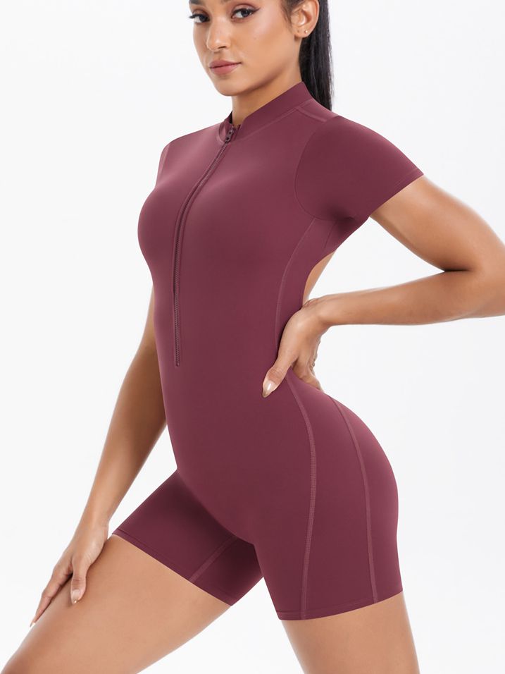 ZASUWA Female Hollow Out Backless Scrunch Bum Push Up Design Romper